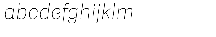 Adelle Sans UltraThin Italic Font LOWERCASE