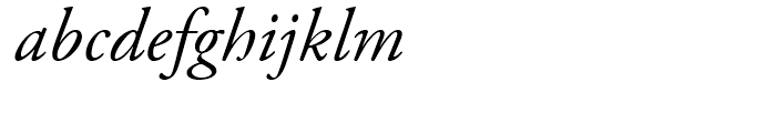 Adobe Garamond Italic Font LOWERCASE