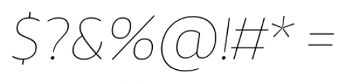 Adagio Sans Extra Light Italic Font OTHER CHARS