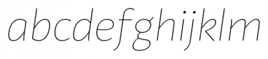 Adagio Sans Extra Light Italic Font LOWERCASE