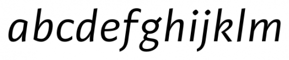 Adagio Sans Italic Font LOWERCASE
