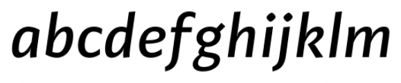 Adagio Sans Medium Italic Font LOWERCASE