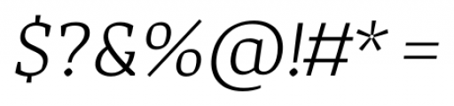 Adagio Serif Light Italic Font OTHER CHARS