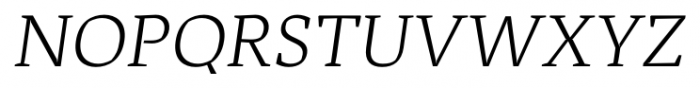 Adagio Serif Light Italic Font UPPERCASE