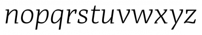 Adagio Serif Light Italic Font LOWERCASE