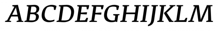 Adagio Serif Medium Italic Font UPPERCASE