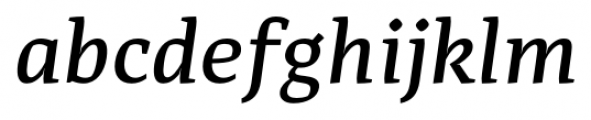 Adagio Serif Medium Italic Font LOWERCASE