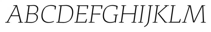Adagio Serif Thin Italic Font UPPERCASE