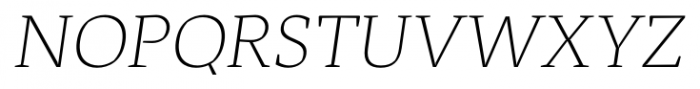 Adagio Serif Thin Italic Font UPPERCASE