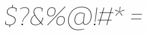 Adagio Slab Extra Light Italic Font OTHER CHARS