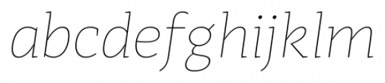 Adagio Slab Extra Light Italic Font LOWERCASE