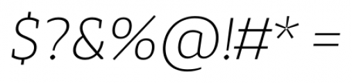 Adagio Slab Thin Italic Font OTHER CHARS