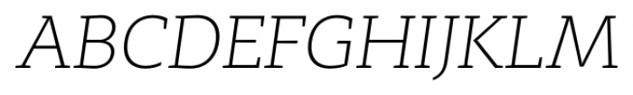 Adagio Slab Thin Italic Font UPPERCASE