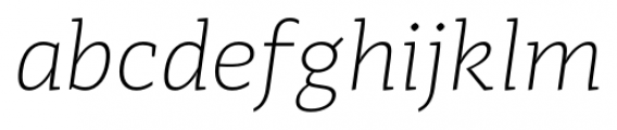 Adagio Slab Thin Italic Font LOWERCASE