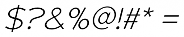 Adequate Light Italic Font OTHER CHARS