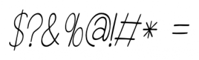 Aderyn Condensed Italic Font OTHER CHARS
