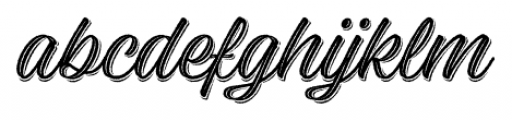 Adinah Rough Shade Inline Font LOWERCASE
