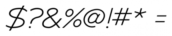 Adrianna Extended Light Italic Font OTHER CHARS
