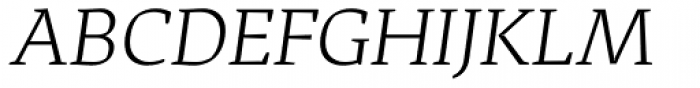 Adagio Serif Light italic Font UPPERCASE