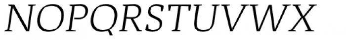 Adagio Serif Light italic Font UPPERCASE