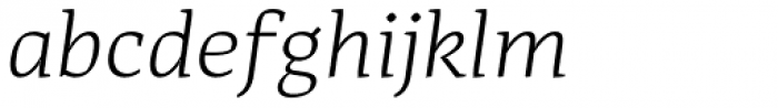 Adagio Serif Light italic Font LOWERCASE