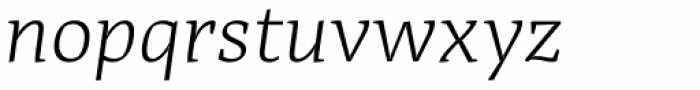 Adagio Serif Light italic Font LOWERCASE