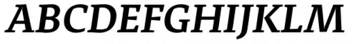 Adagio Serif SemiBold italic Font UPPERCASE