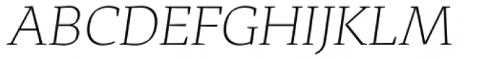 Adagio Serif Thin italic Font UPPERCASE