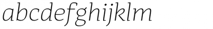 Adagio Serif Thin italic Font LOWERCASE