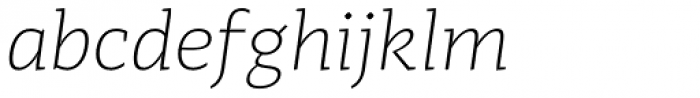 Adagio Slab Thin italic Font LOWERCASE