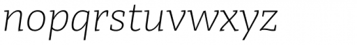 Adagio Slab Thin italic Font LOWERCASE