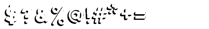 Adair 3 D Font OTHER CHARS