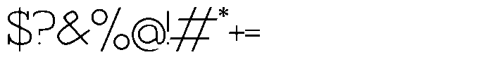 Adaptable Light Slab Font OTHER CHARS