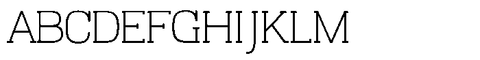 Adaptable Light Slab Font UPPERCASE