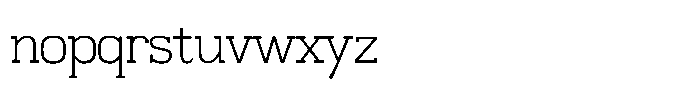 Adaptable Light Slab Font LOWERCASE