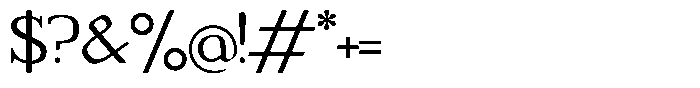 Adaptable Medium Serif Font OTHER CHARS