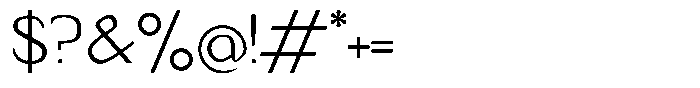 Adaptable Regular Sans Font OTHER CHARS