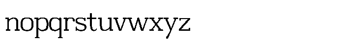 Adaptable Regular Slab Font LOWERCASE