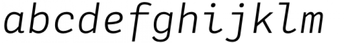 Adelle Mono Light Italic Font LOWERCASE