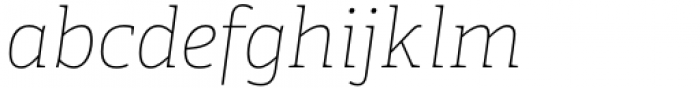 Adelle Ultrathin Italic Font LOWERCASE