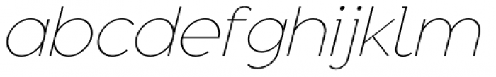 Adequate ExtraLight Italic Font LOWERCASE