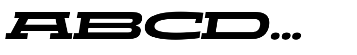 Aderos Black Stretch Oblique Font UPPERCASE