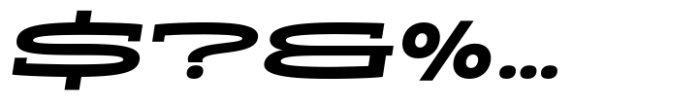 Aderos Extra Bold Stretch Oblique Font OTHER CHARS