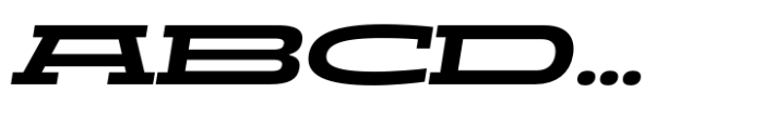 Aderos Extra Bold Stretch Oblique Font UPPERCASE