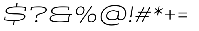 Aderos Extra Light Expanded Oblique Font OTHER CHARS
