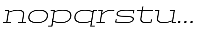 Aderos Extra Light Expanded Oblique Font LOWERCASE