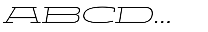 Aderos Extra Light Stretch Oblique Font UPPERCASE