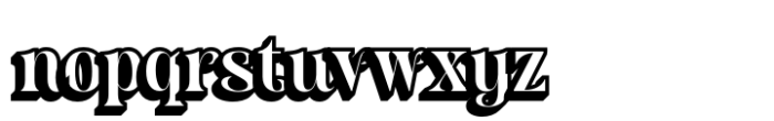 Adevas Extrude Left Font LOWERCASE