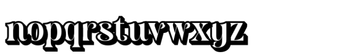 Adevas Extrude Right Font LOWERCASE