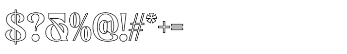 Adevas Outline Font OTHER CHARS
